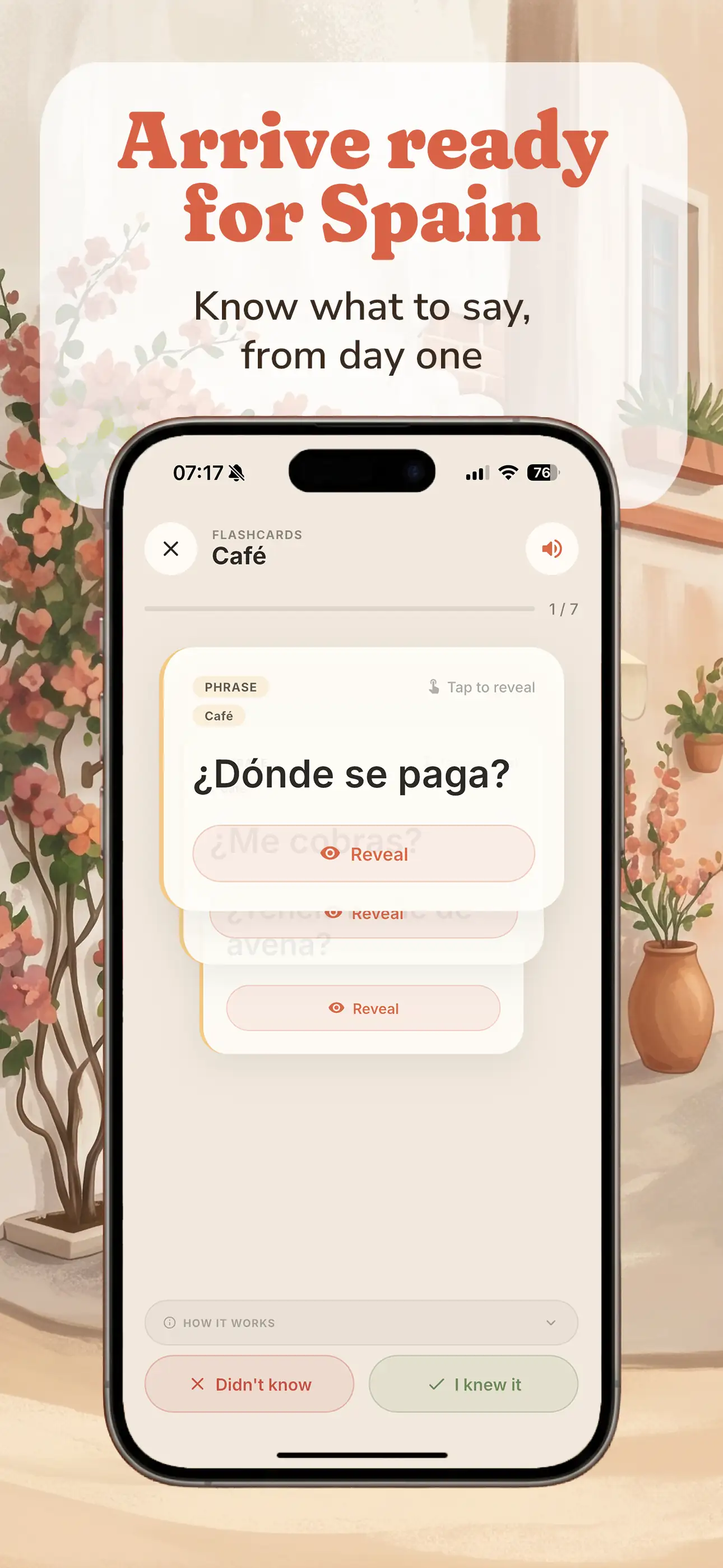 Hola Calle app screen 2 - AI-powered Spanish learning